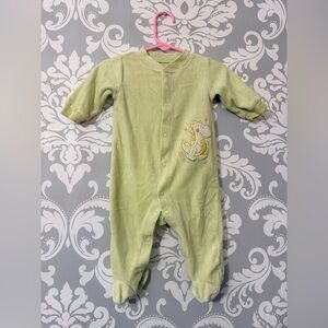10/$25 • Vintage Baby‎ Boots Velour Dinosaur Footed Sleeper